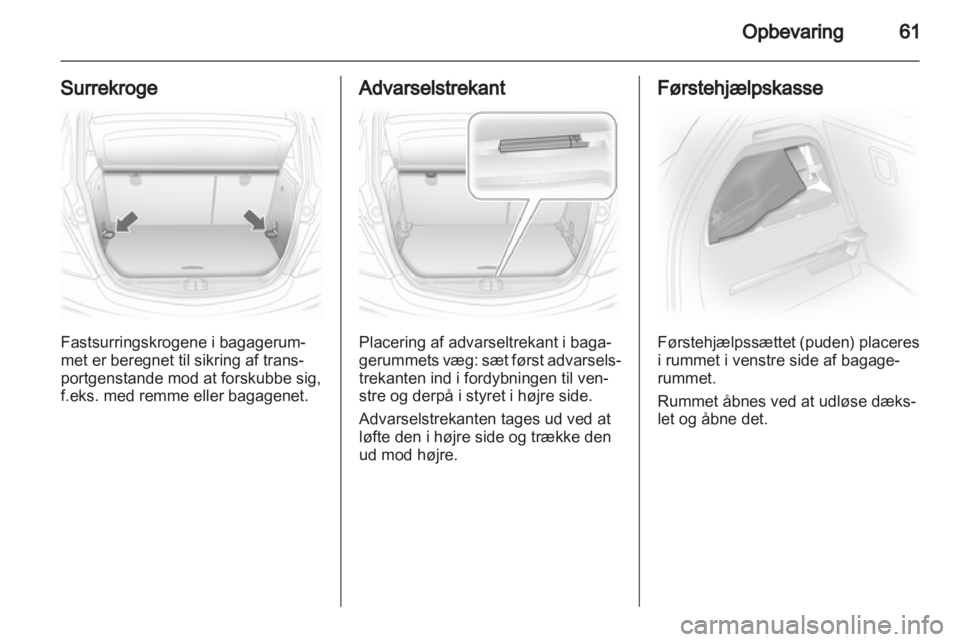 OPEL CORSA 2010.5  Instruktionsbog (in Danish) 