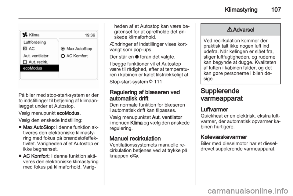 OPEL CORSA 2011  Instruktionsbog (in Danish) 