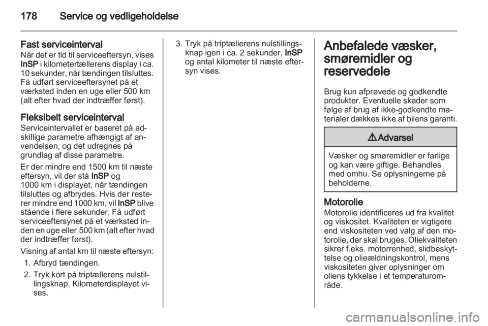 OPEL CORSA 2011  Instruktionsbog (in Danish) 