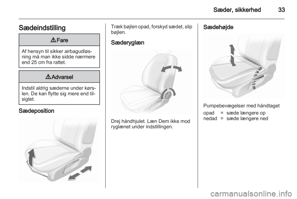 OPEL CORSA 2011  Instruktionsbog (in Danish) 