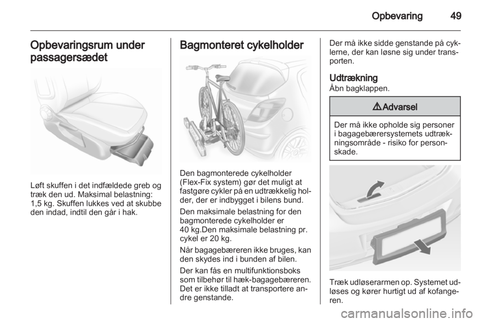 OPEL CORSA 2011  Instruktionsbog (in Danish) 
