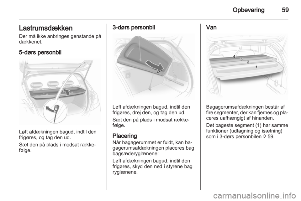 OPEL CORSA 2011  Instruktionsbog (in Danish) 
