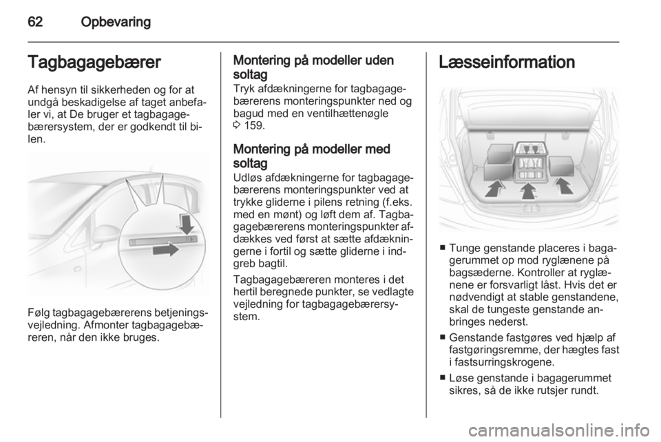 OPEL CORSA 2011  Instruktionsbog (in Danish) 