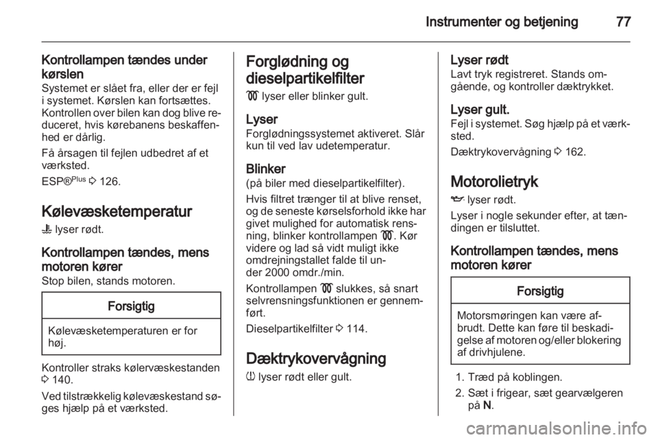 OPEL CORSA 2011  Instruktionsbog (in Danish) 