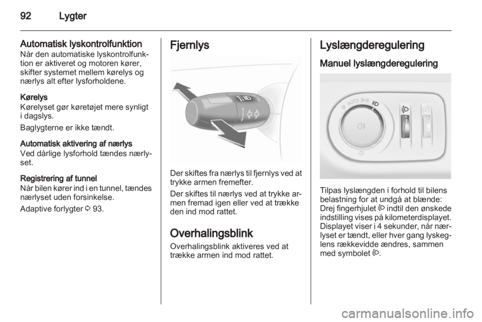 OPEL CORSA 2011  Instruktionsbog (in Danish) 