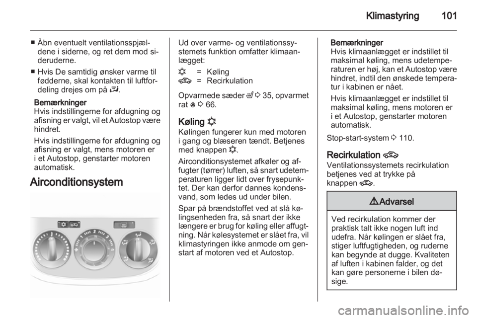 OPEL CORSA 2011.5  Instruktionsbog (in Danish) 