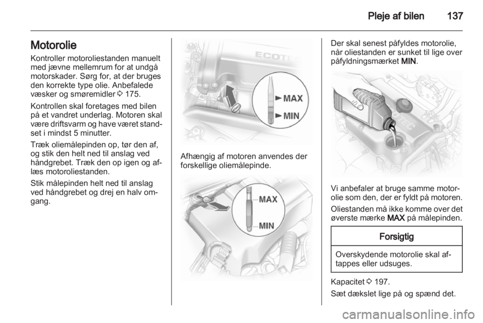 OPEL CORSA 2011.5  Instruktionsbog (in Danish) 
