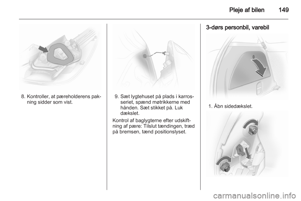 OPEL CORSA 2011.5  Instruktionsbog (in Danish) 
