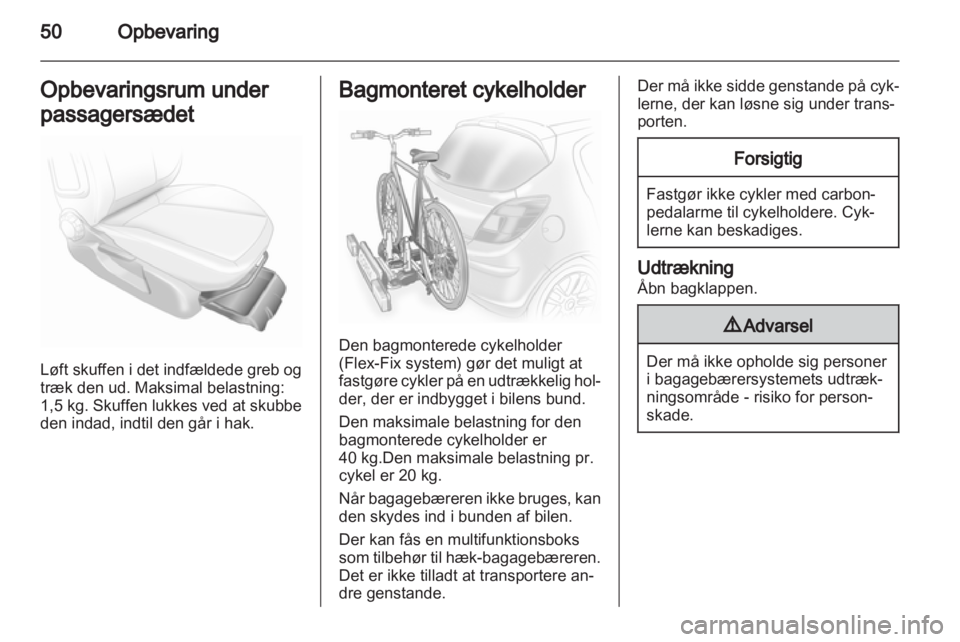 OPEL CORSA 2011.5  Instruktionsbog (in Danish) 