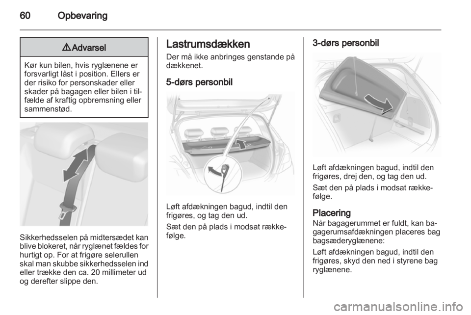 OPEL CORSA 2011.5  Instruktionsbog (in Danish) 
