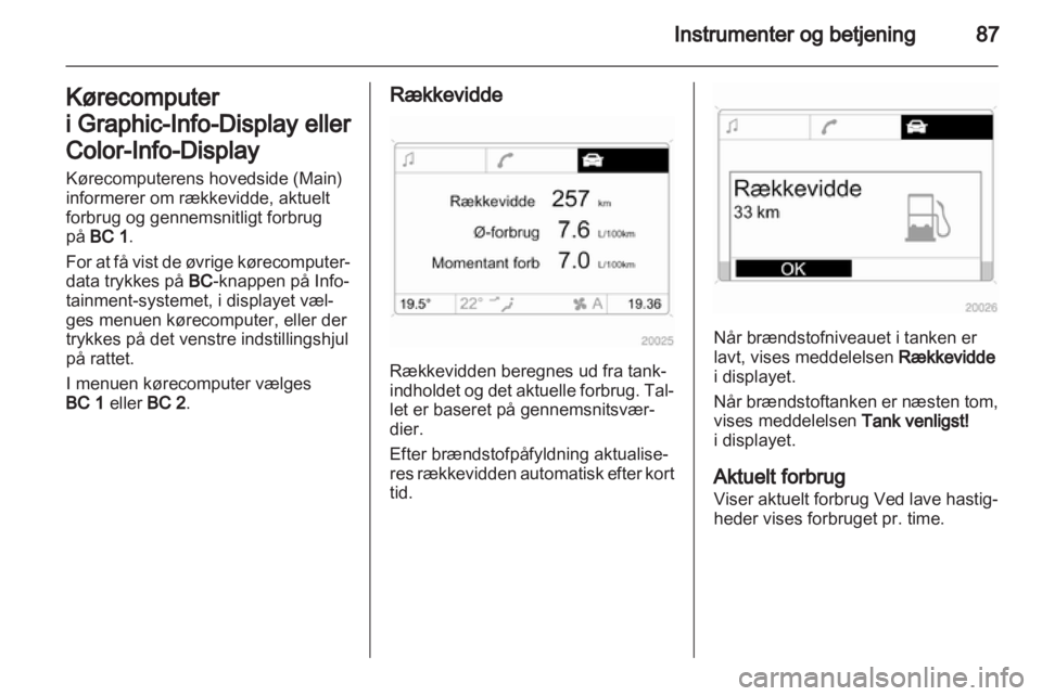 OPEL CORSA 2011.5  Instruktionsbog (in Danish) 