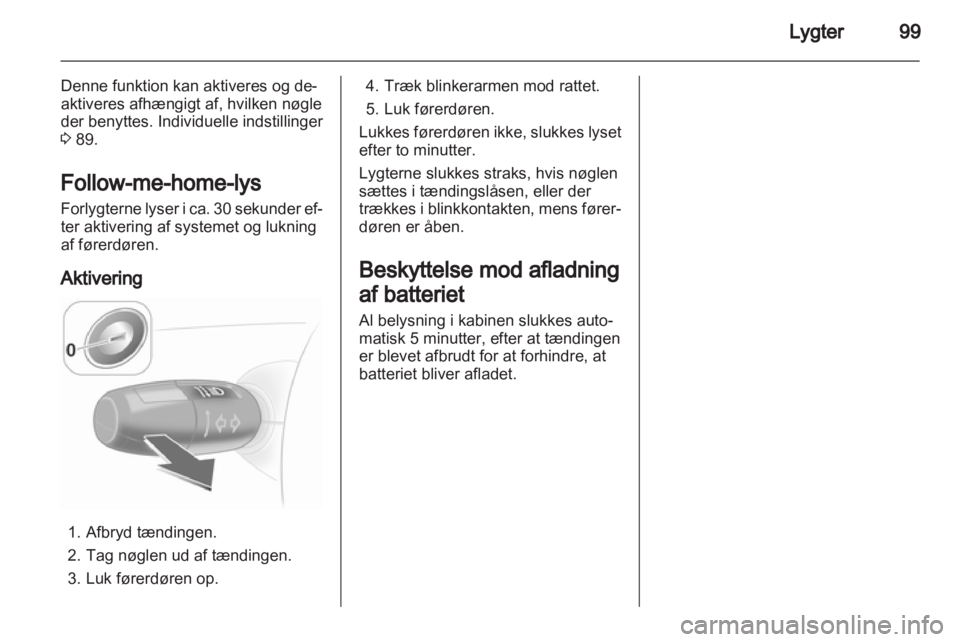 OPEL CORSA 2011.5  Instruktionsbog (in Danish) 