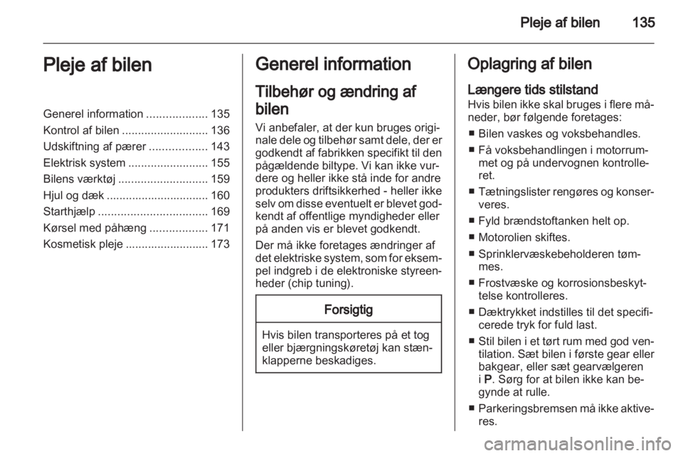 OPEL CORSA 2012  Instruktionsbog (in Danish) 