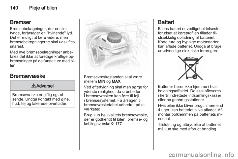 OPEL CORSA 2012  Instruktionsbog (in Danish) 