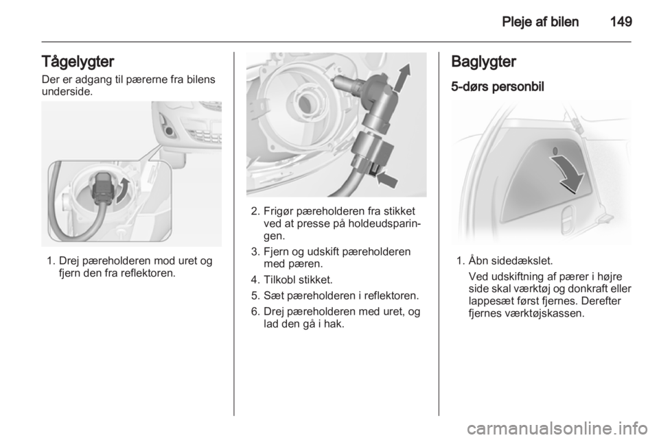 OPEL CORSA 2012  Instruktionsbog (in Danish) 