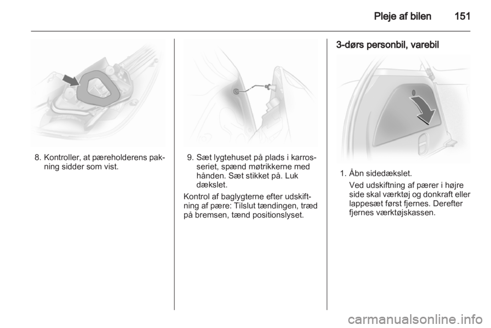 OPEL CORSA 2012  Instruktionsbog (in Danish) 