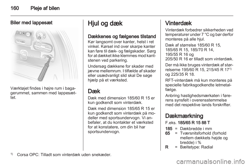 OPEL CORSA 2012  Instruktionsbog (in Danish) 