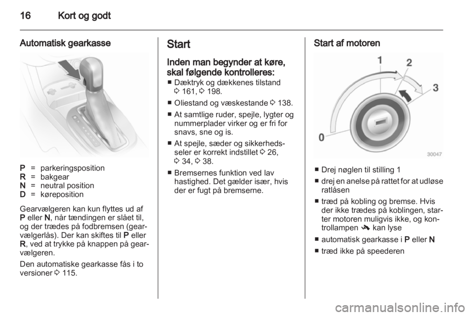 OPEL CORSA 2012  Instruktionsbog (in Danish) 