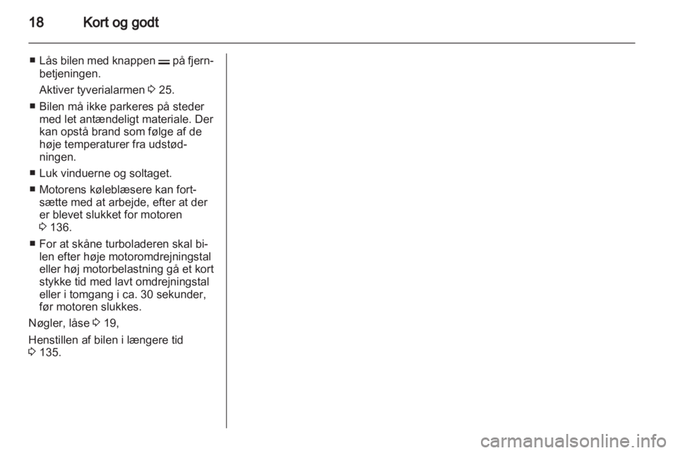 OPEL CORSA 2012  Instruktionsbog (in Danish) 