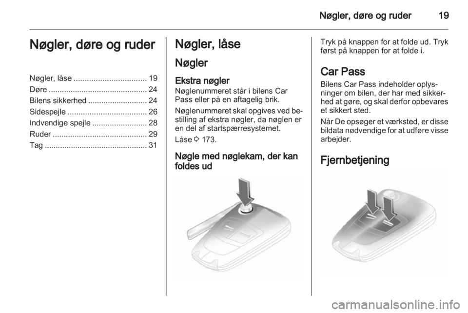 OPEL CORSA 2012  Instruktionsbog (in Danish) 