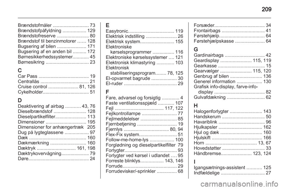 OPEL CORSA 2012  Instruktionsbog (in Danish) 