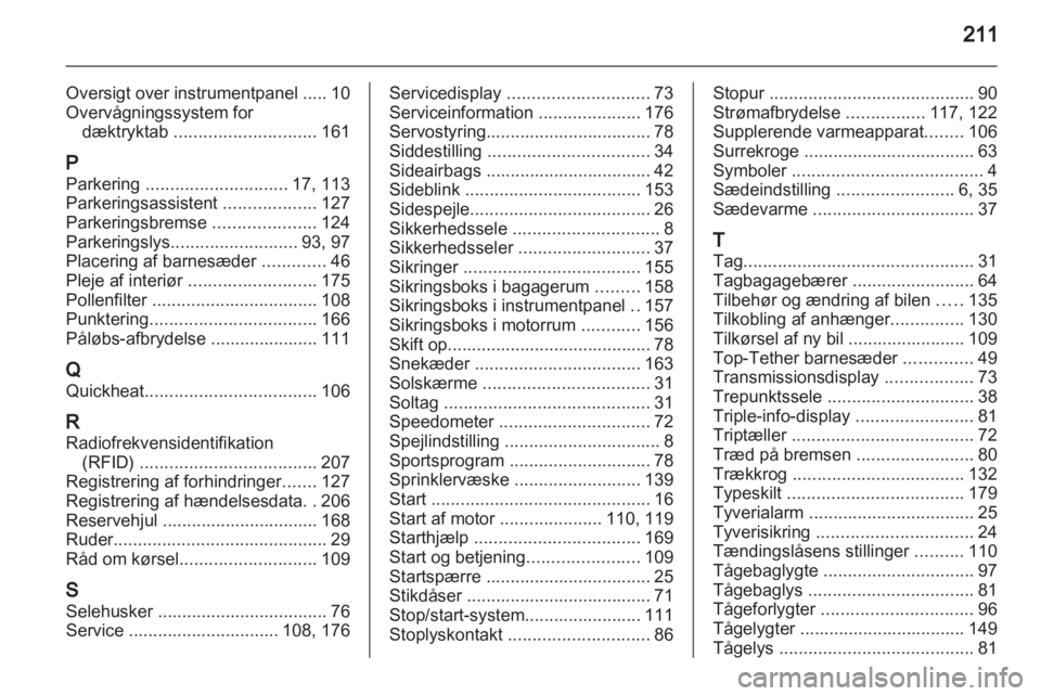 OPEL CORSA 2012  Instruktionsbog (in Danish) 