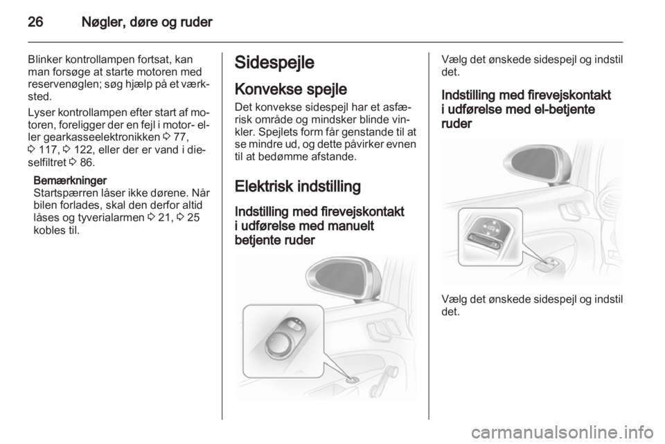 OPEL CORSA 2012  Instruktionsbog (in Danish) 
