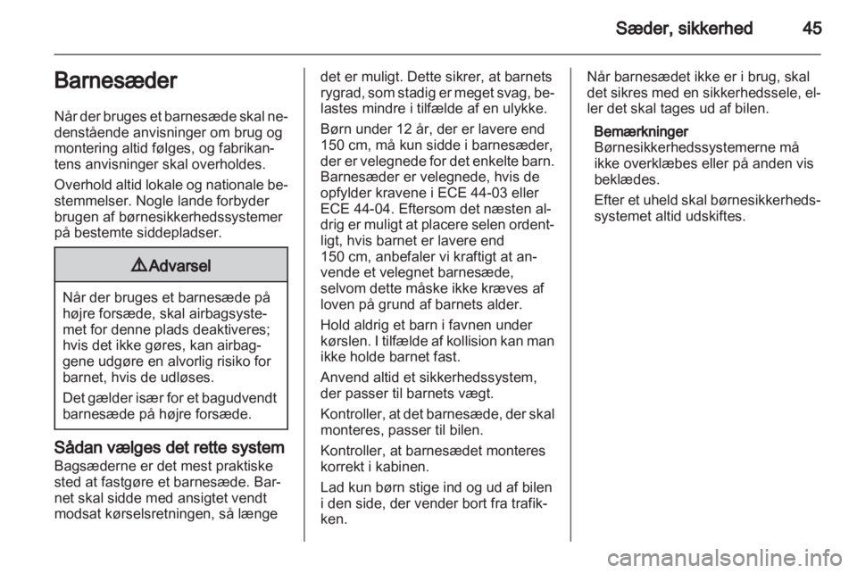 OPEL CORSA 2012  Instruktionsbog (in Danish) 