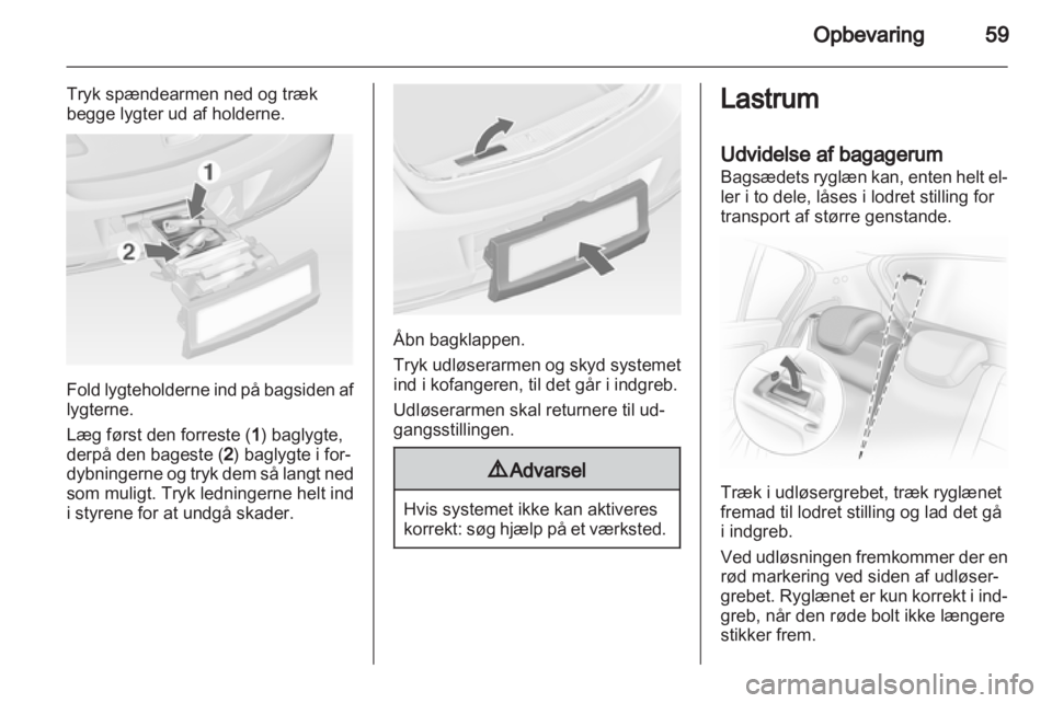 OPEL CORSA 2012  Instruktionsbog (in Danish) 