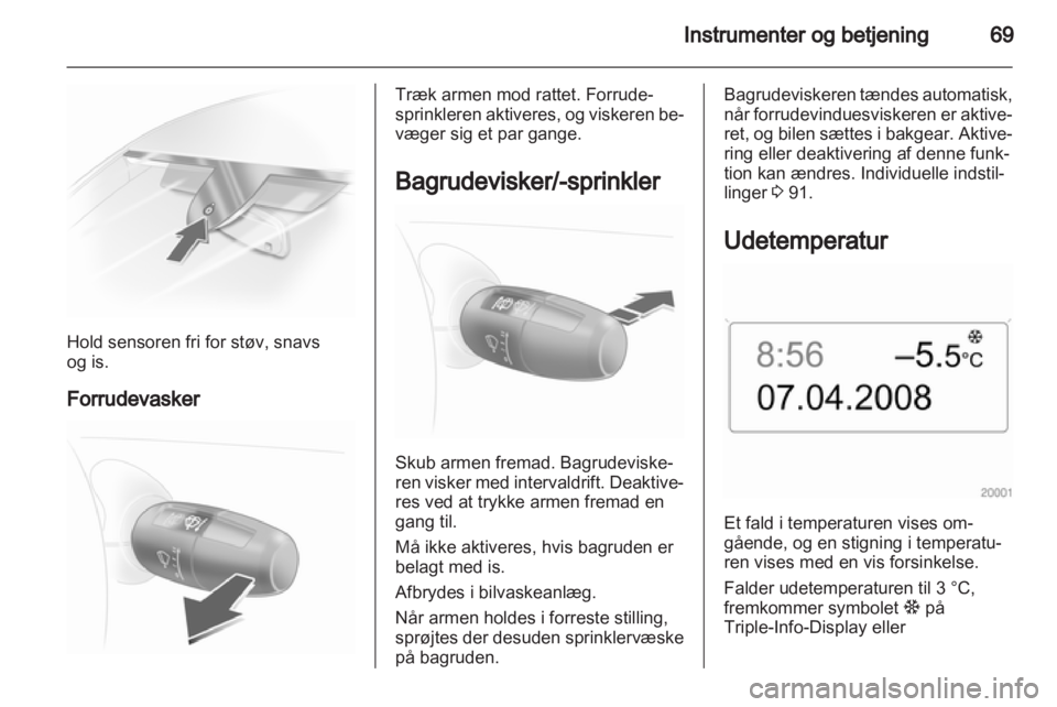 OPEL CORSA 2012  Instruktionsbog (in Danish) 