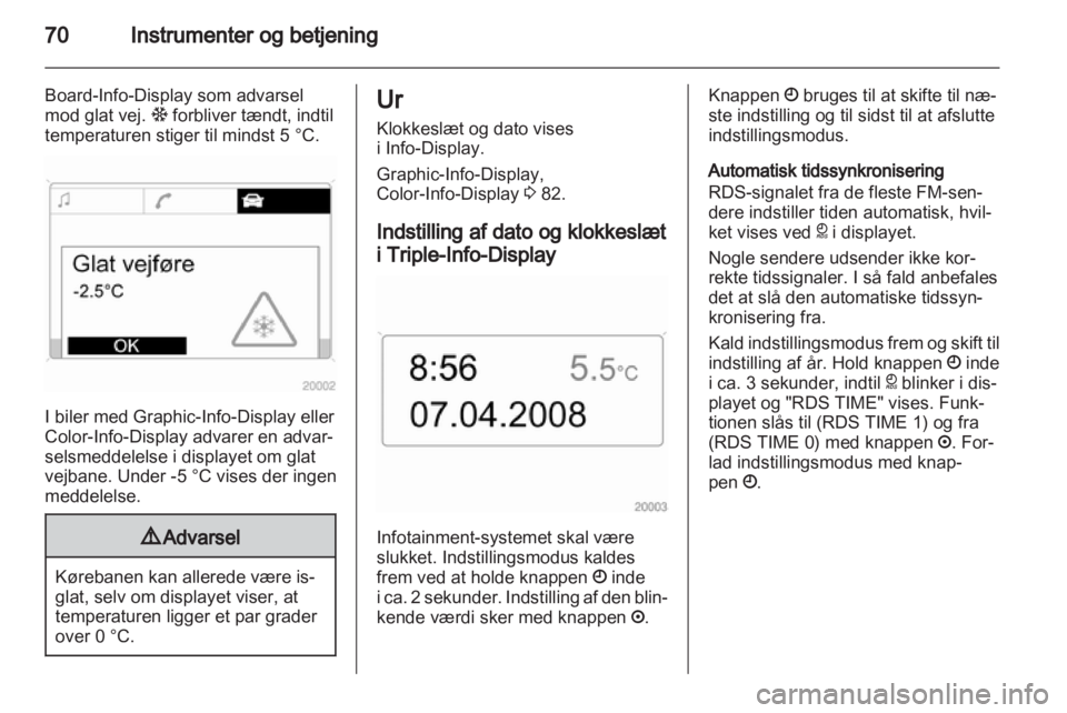 OPEL CORSA 2012  Instruktionsbog (in Danish) 