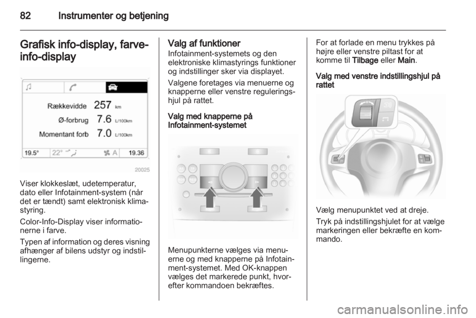 OPEL CORSA 2012  Instruktionsbog (in Danish) 