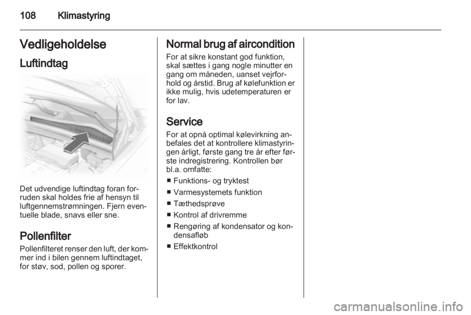 OPEL CORSA 2012.5  Instruktionsbog (in Danish) 