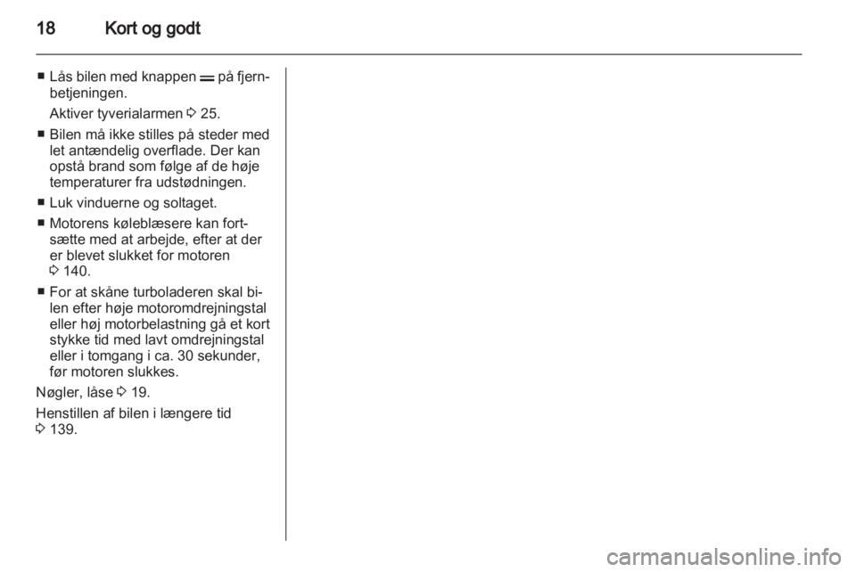OPEL CORSA 2012.5  Instruktionsbog (in Danish) 