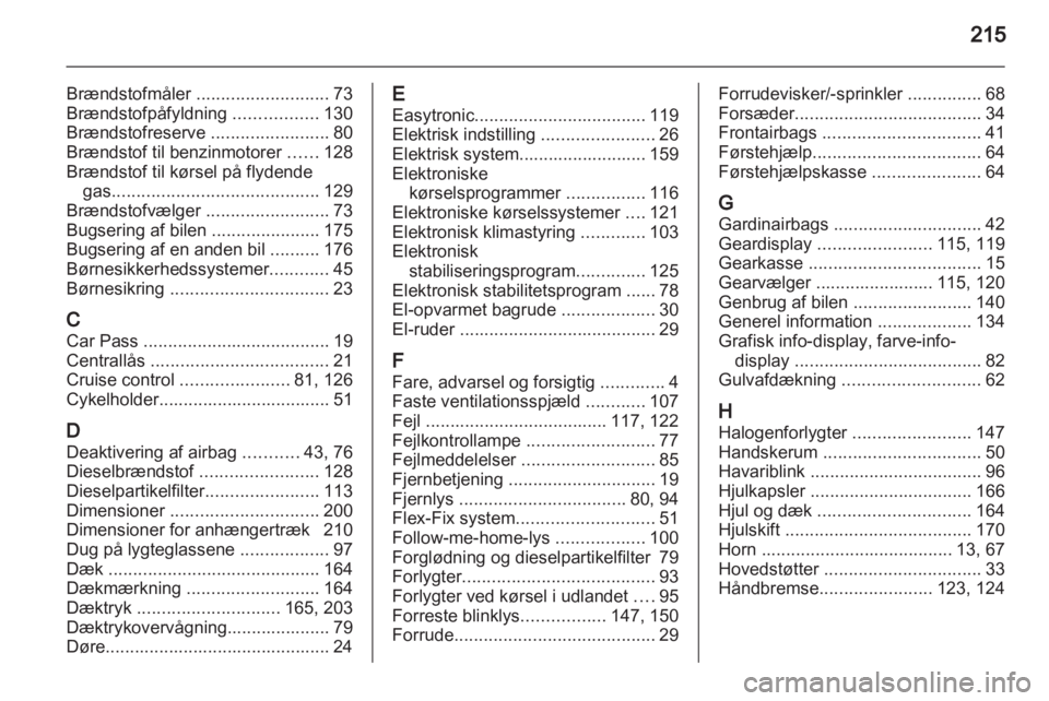 OPEL CORSA 2012.5  Instruktionsbog (in Danish) 