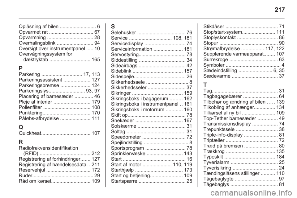 OPEL CORSA 2012.5  Instruktionsbog (in Danish) 
