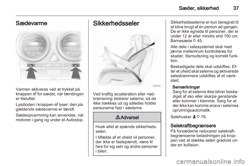 OPEL CORSA 2012.5  Instruktionsbog (in Danish) 