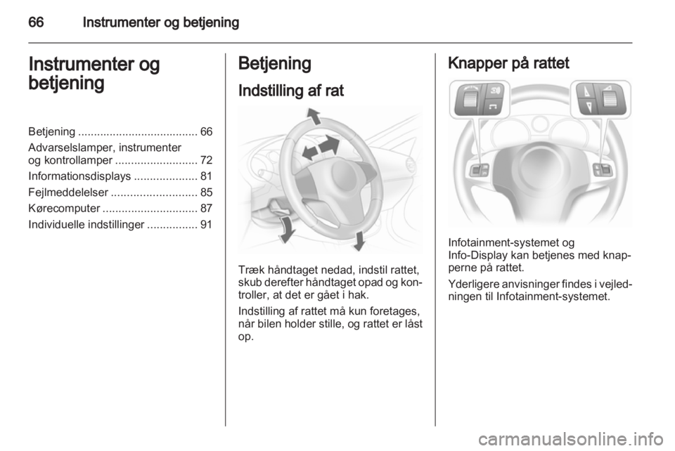 OPEL CORSA 2012.5  Instruktionsbog (in Danish) 