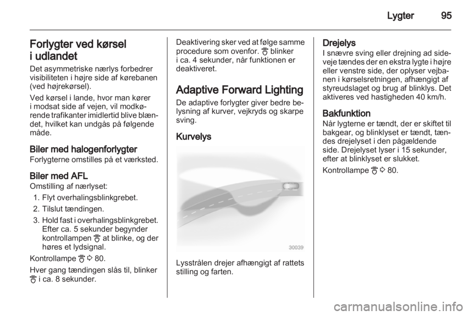 OPEL CORSA 2012.5  Instruktionsbog (in Danish) 