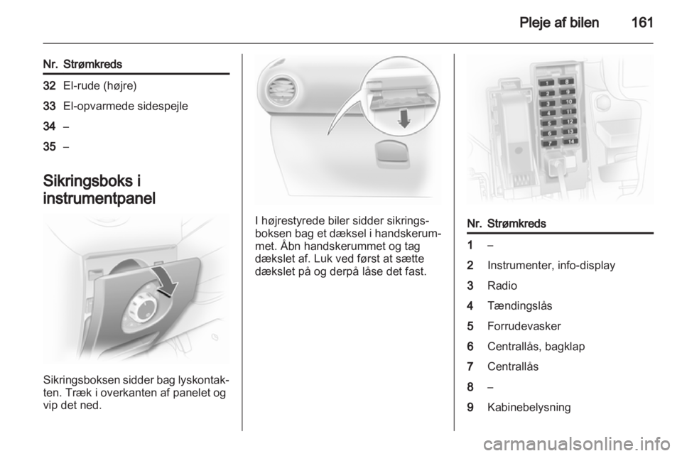 OPEL CORSA 2013  Instruktionsbog (in Danish) 