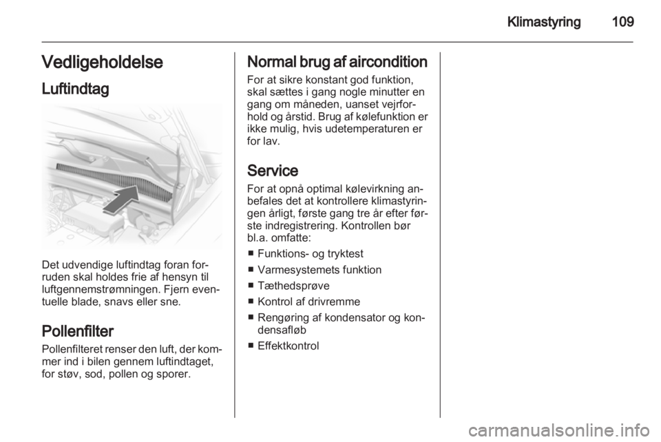 OPEL CORSA 2013.5  Instruktionsbog (in Danish) 