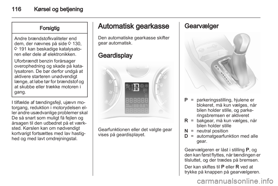 OPEL CORSA 2013.5  Instruktionsbog (in Danish) 