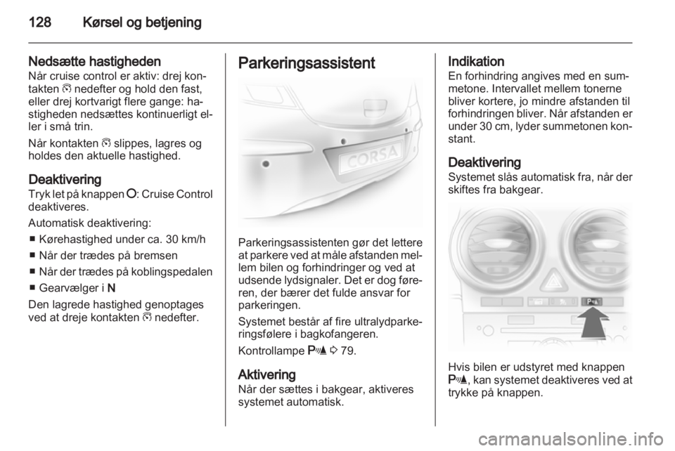 OPEL CORSA 2013.5  Instruktionsbog (in Danish) 
