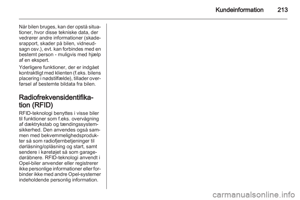 OPEL CORSA 2013.5  Instruktionsbog (in Danish) 