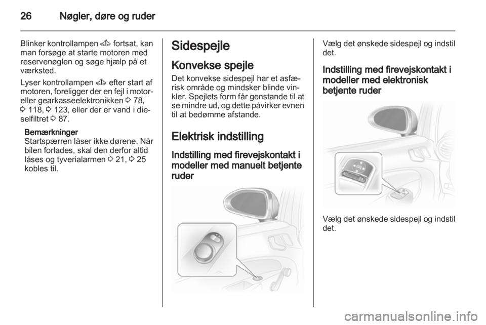 OPEL CORSA 2013.5  Instruktionsbog (in Danish) 