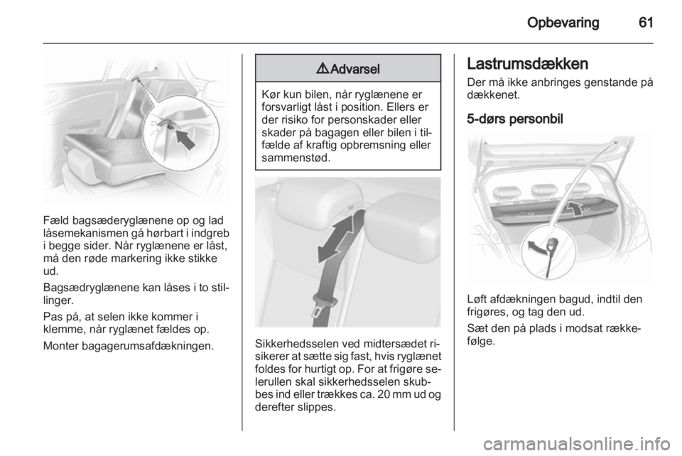OPEL CORSA 2013.5  Instruktionsbog (in Danish) 