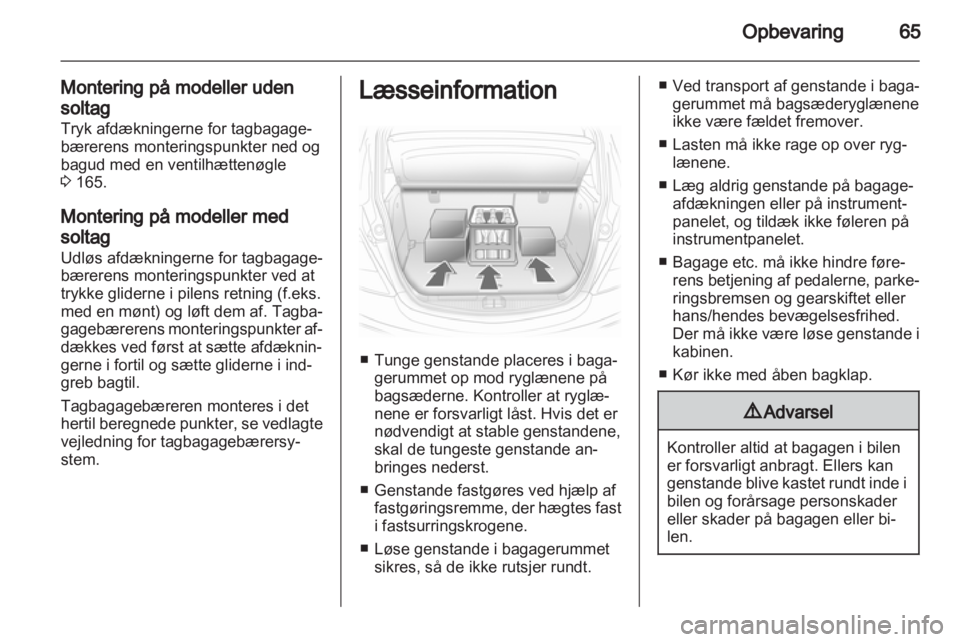 OPEL CORSA 2013.5  Instruktionsbog (in Danish) 