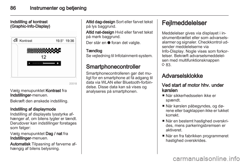 OPEL CORSA 2013.5  Instruktionsbog (in Danish) 