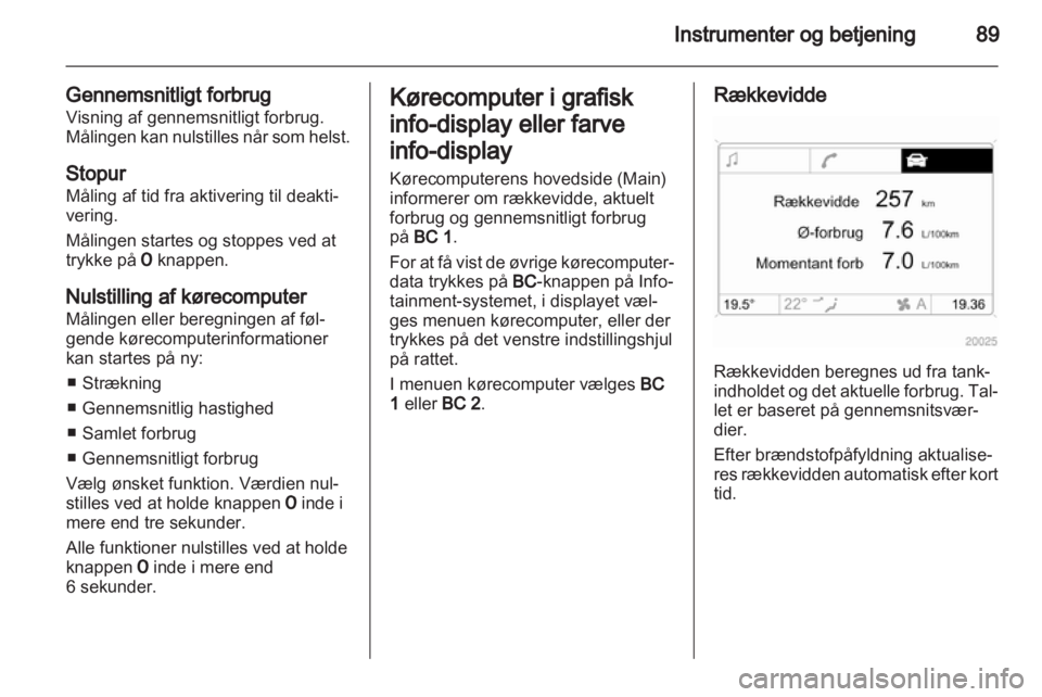OPEL CORSA 2013.5  Instruktionsbog (in Danish) 