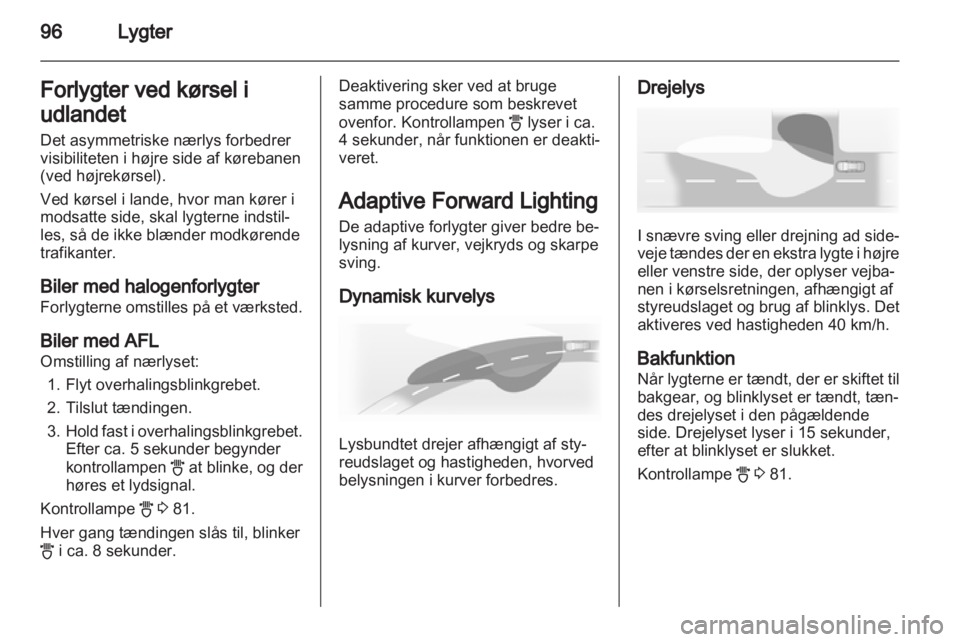 OPEL CORSA 2013.5  Instruktionsbog (in Danish) 